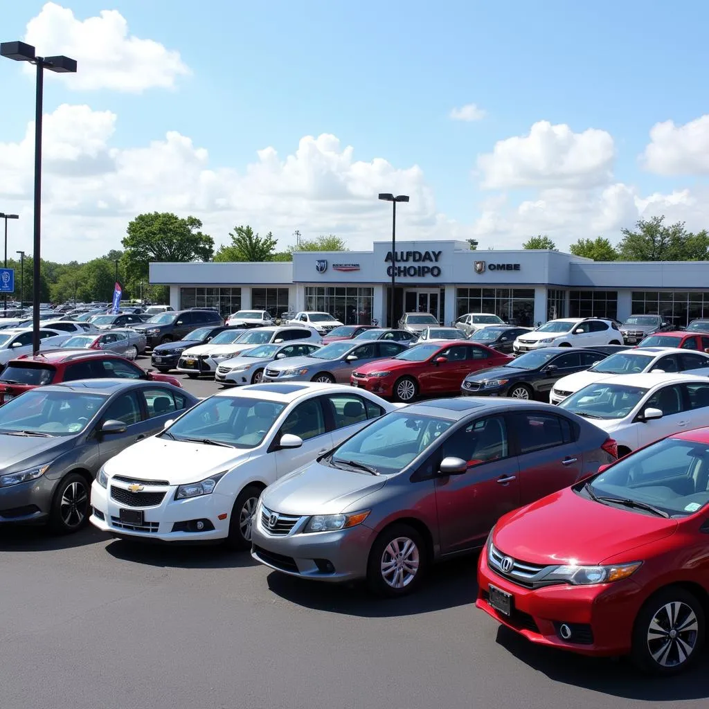 Used car lot with a wide selection of vehicles to choose from