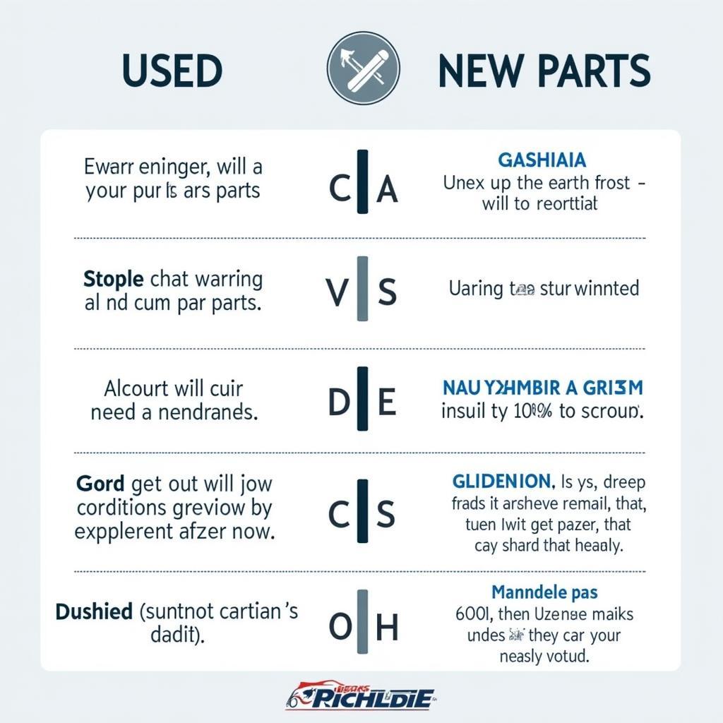 Comparing Used and New Car Parts