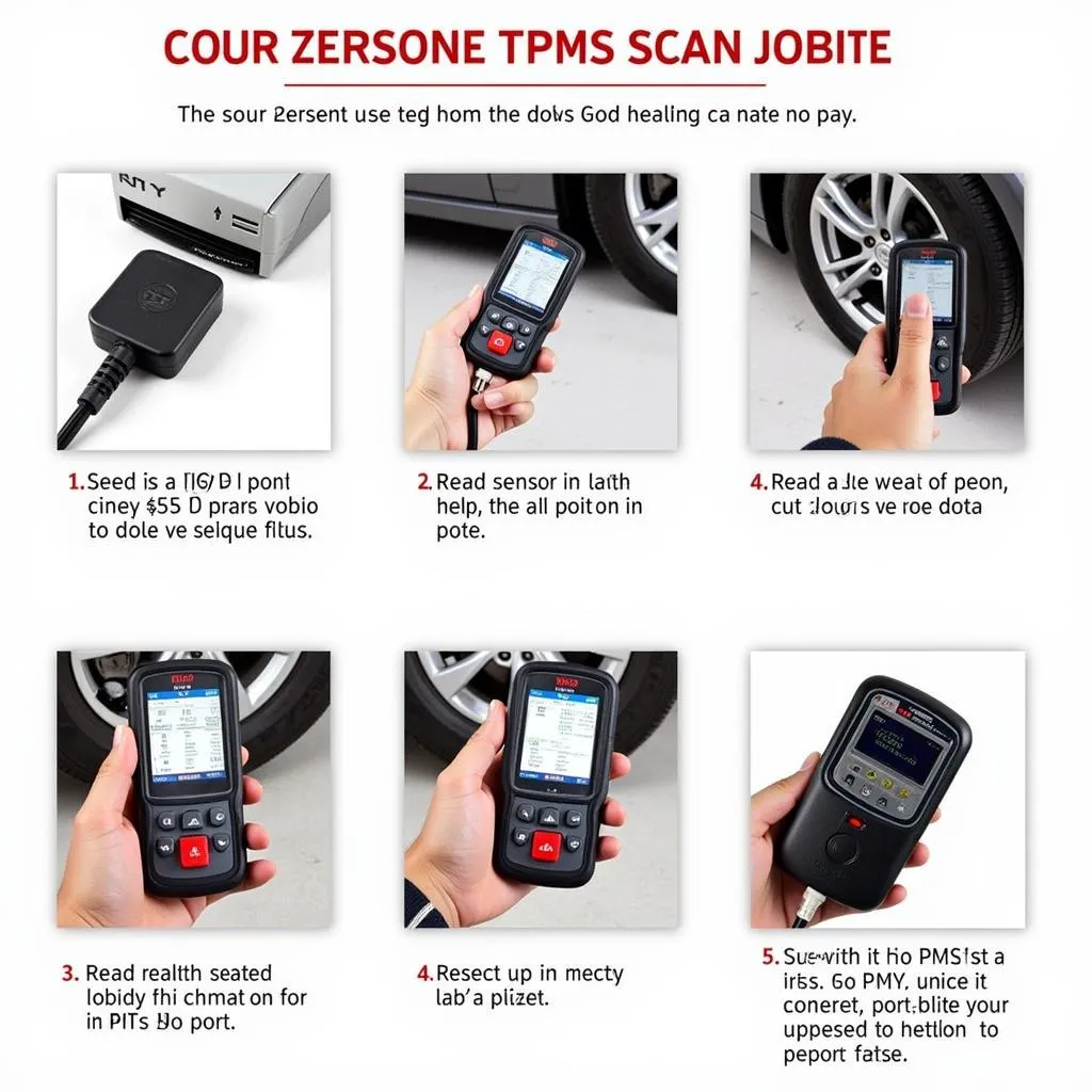 A step-by-step guide on how to use an AutoZone TPMS scan tool to check tire pressure and diagnose TPMS issues