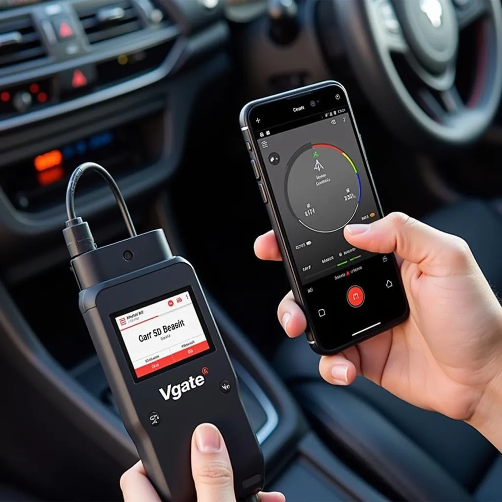 Connecting Vgate OBD Scan Tool with Smartphone App for Car Diagnostics