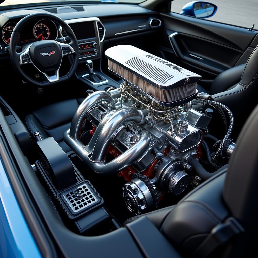 Powerful V8 Engine in a Modern Sports Car