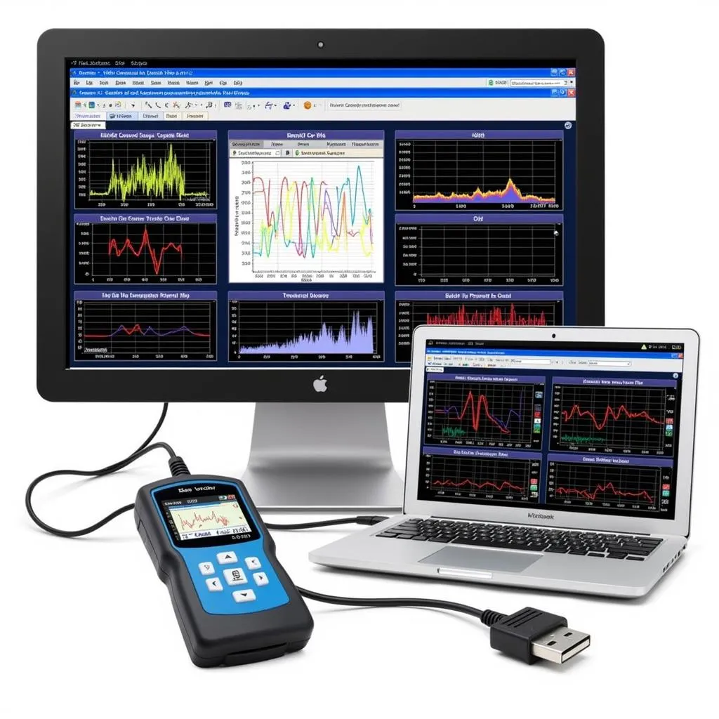 VCDS Scan Tool connected to laptop displaying diagnostic data