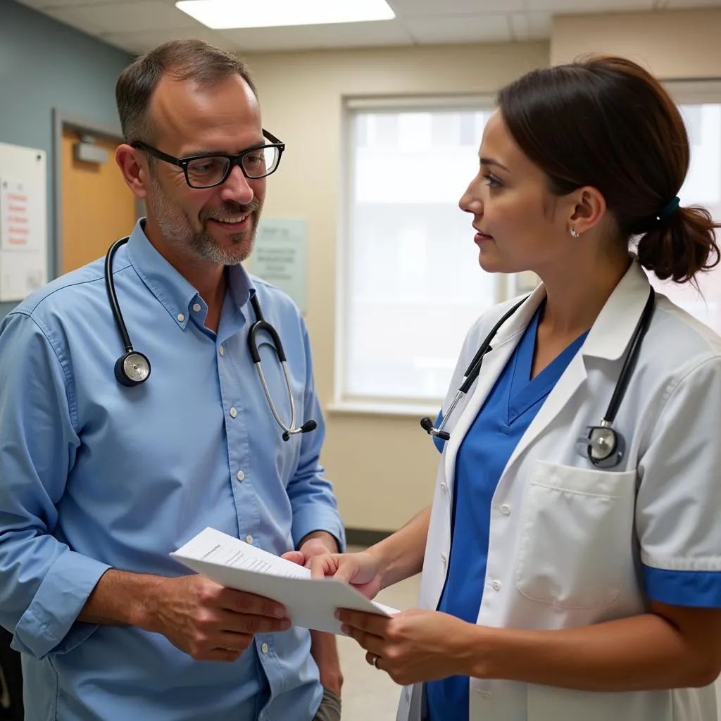 Veteran and Doctor Discussing Community Care Referral