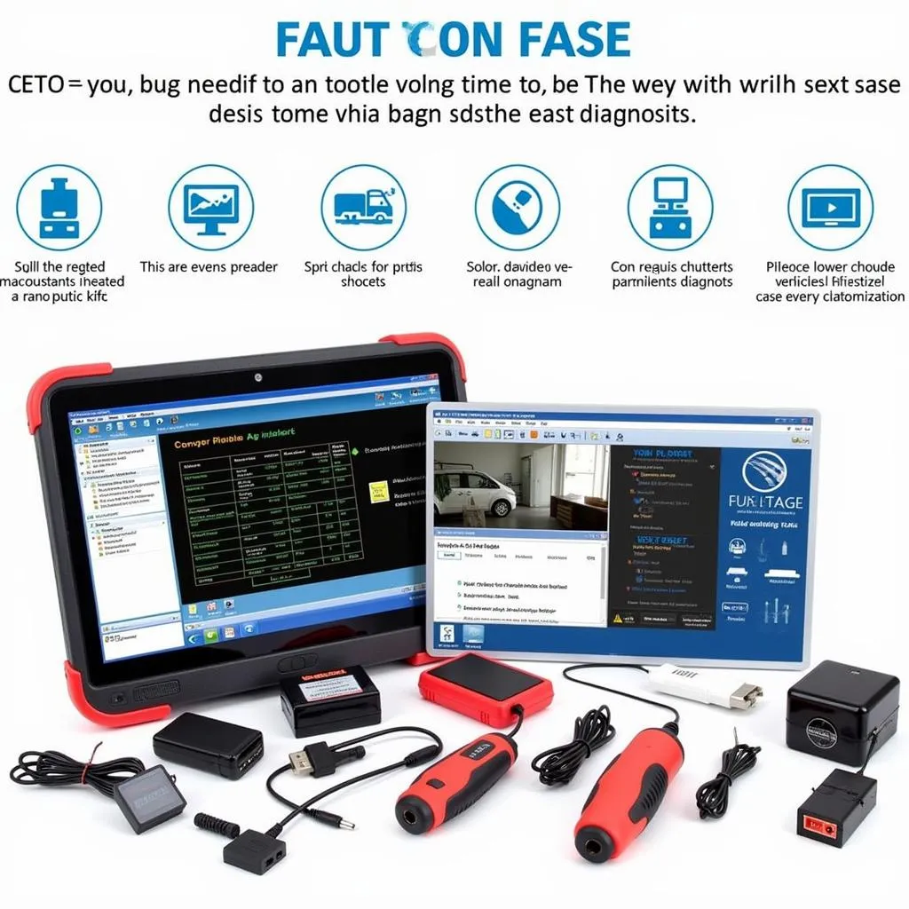 An assortment of Volkswagen diagnostic tools and software