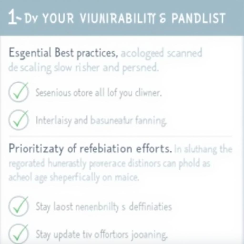 Vulnerability Scanning Best Practices Checklist