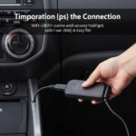 WiFi OBD11 Scanner Connected to Car