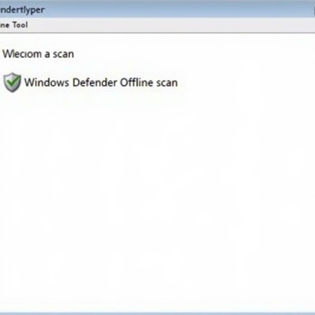 Windows Defender Offline Scan Tool Screenshot