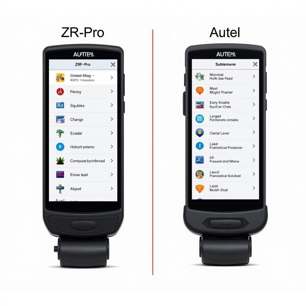 ZR-Pro and Autel Interface Comparison