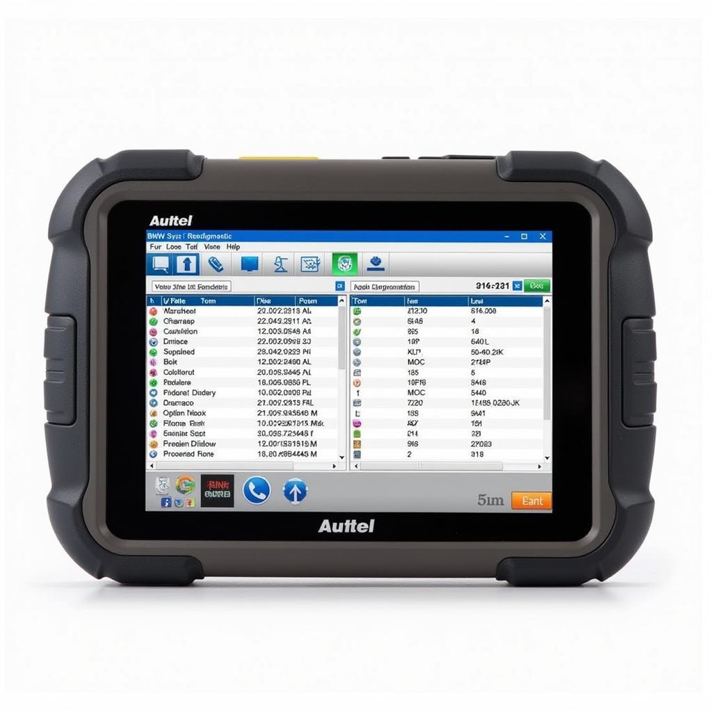 Autel MaxiSys diagnostic screen displaying data from a 2007 BMW 335i using v41 daten files