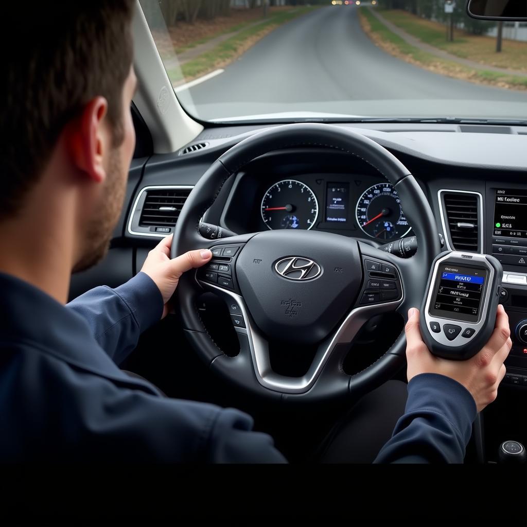 Diagnosing the 2013 Hyundai Sonata with a Dealer Scanner