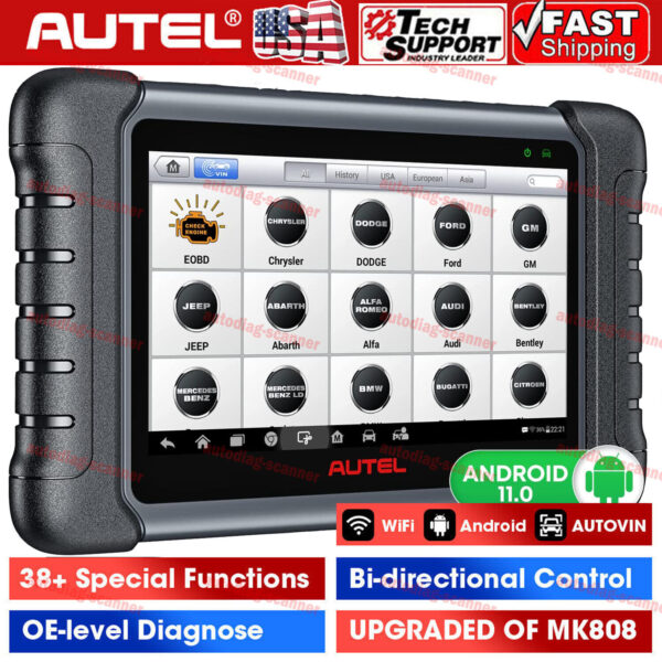 2023 Autel MaxiCheck MX808S As MK808S Full Systems Diagnostic Tool Bidirectional