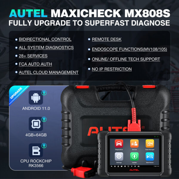 2023 Autel MaxiCheck MX808S Full Systems Diagnostic Scanner Tool Bidirectional - Image 2