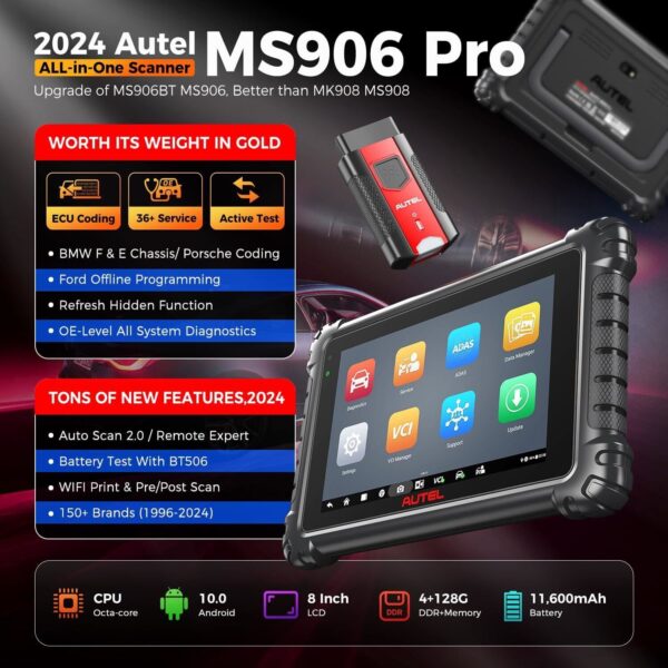 2023 Autel MaxiSYS MS906 Pro Full System Diagnostic Scanner Tool Upgrade MS906 - Image 2