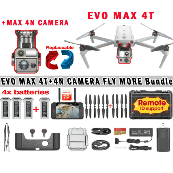 2023 Autel Robotics EVO Max 4T /4N 8K Drone Laser Range Finder FLY MORE