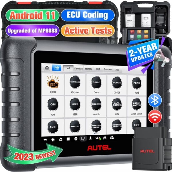 2023 Autel Scanner MaxiPRO MP808BT Pro Automotive Diagnostic Tool 2-Year Updates