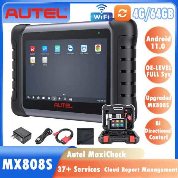 2024 Autel MaxiCheck MX808S Bidirectional Scanner 11OS US Ver. of MaxiCOM MK808S