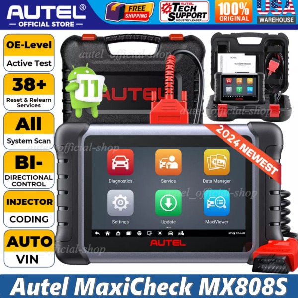 2024 Autel MaxiCheck MX808S MK808S Bidirectional Car Diagnostic Scanner Tool