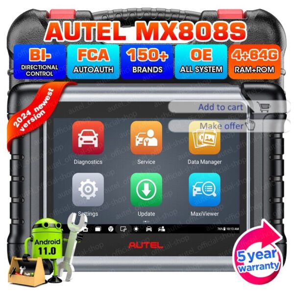 2024 Autel MaxiCheck MX808S Pro Bidirectional Full System Scanner Tool as MK808S