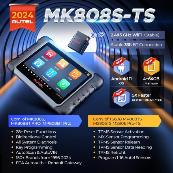 2024 Autel MaxiCheck MX808S-TS MK808S-TS TPMS PR0GRAMMING Diagnostic Auto Scan - Image 2