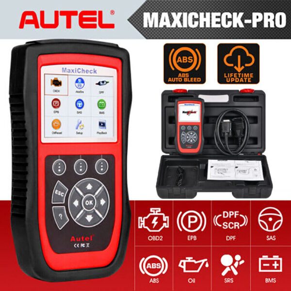 2024 Autel MaxiCheck Pro OBD2 Scanner Auto Diagnostic ABS Brake SRS DPF Tool