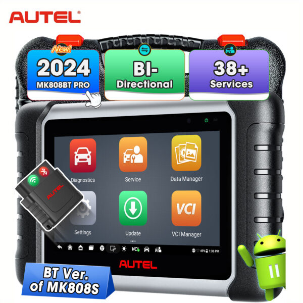 2024 Autel MaxiCOM MK808BT Pro Car Diagnostic Tool All System Scanner PK MK900BT