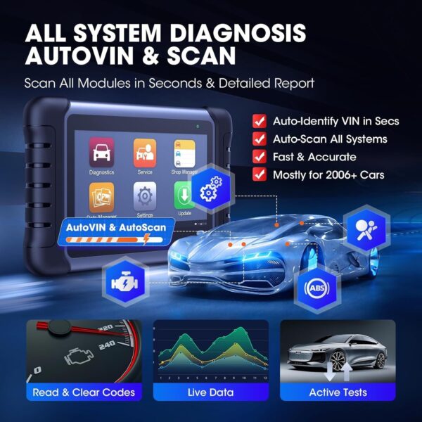 2024 Autel MaxiCOM MK808S = MX808S Bidirectional Diagnostic OBD2 Scanner Tool - Image 5