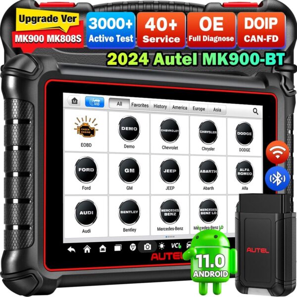 2024 Autel MaxiCOM MK900BT PRO Auto Diagnostic Scanner Tool MK900-BT Up of MK900