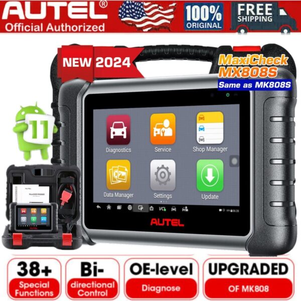 2024 Autel MaxiCOM MX808S MK808S Bidirectional Diagnostic Scanner Tool Android11