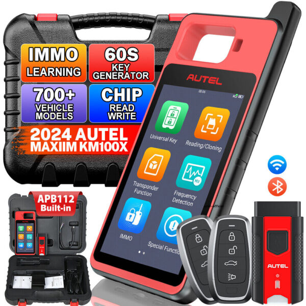 2024 Autel MaxiIM KM100X IMMO Key FOB Programming Immobilizer Tool Key Creation