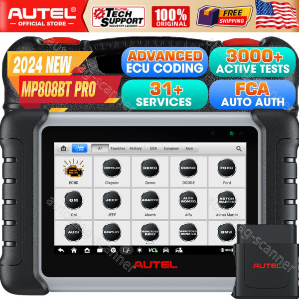 2024 Autel MaxiPRO MP808BT Pro Automotive Scanner Diagnostic Android 11.0 Tool - Image 2