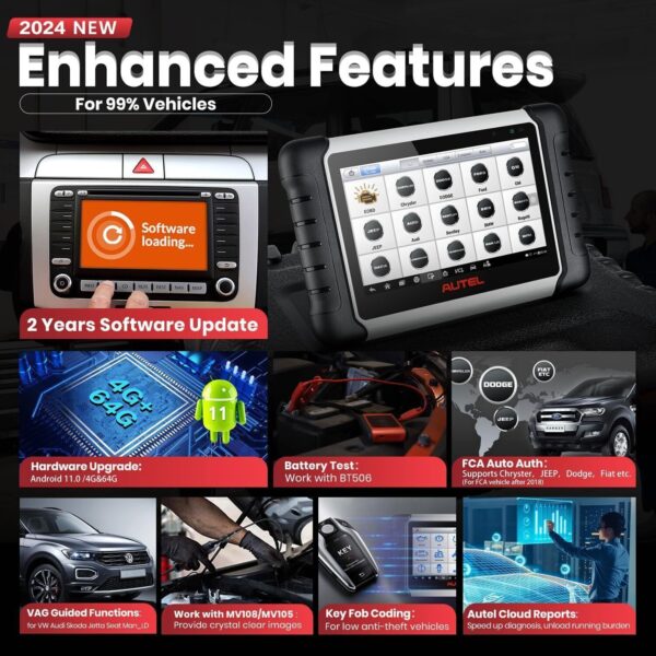 2024 Autel MaxiPRO MP808BT Pro Automotive Scanner Diagnostic Android 11.0 Tool - Image 4