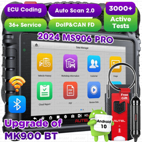 2024 Autel MaxiSYS MS906 Pro Full System Diagnostics Scanner SMAE AS MK906 PRO