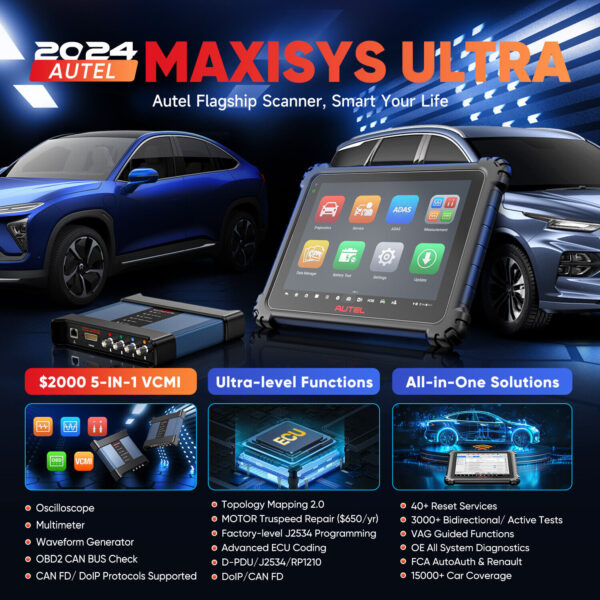 2024 Autel MaxiSys Ultra MSULTRA Auto Intelligent Diagnostic Scanner PROGRAMMING - Image 3