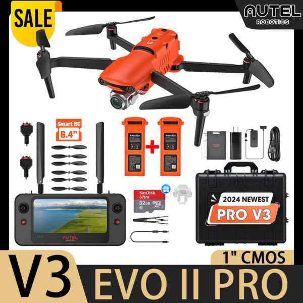 2024 Autel Robotics EVO 2 Pro V3 Rugged Bundle 6k Camera Drone Hard Case 1" CMOS