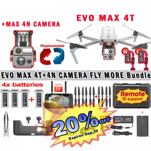 2024 Autel Robotics Evo Max 4t /4n 8k Drone Laser Range Finder Fly More Bundle