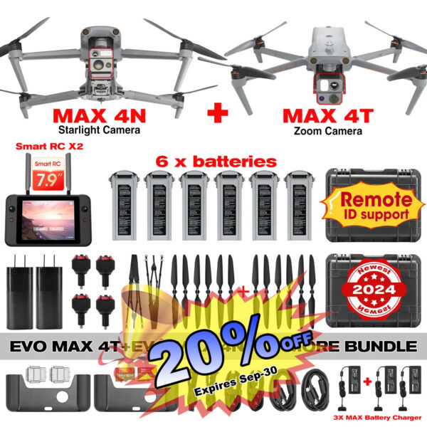 2024 AUTEL ROBOTICS EVO MAX 4T + EVO MAX 4N DRONE 2 KITS DRONE FLY MORE BUNDLE