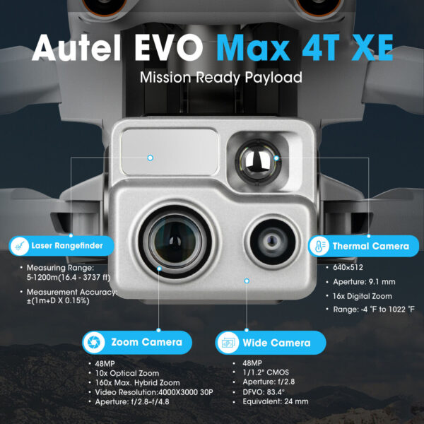 2024 Autel Robotics EVO Max 4T XE 8K Drone with Smart Controller V3 20KM FCC - Image 4