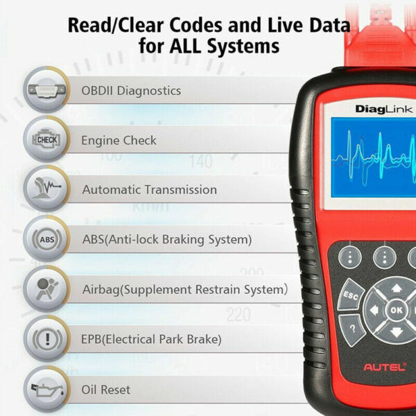 2024 Car All System Scanner Autel MaxiDiag Elite DiagLink OBD2 Diagnostic Reader - Image 5