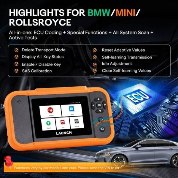 2024 LAUNCH Creader Elite 2.0 BBA Bi-Directional OBD2 Scanner For BMW Benz V.W - Image 4