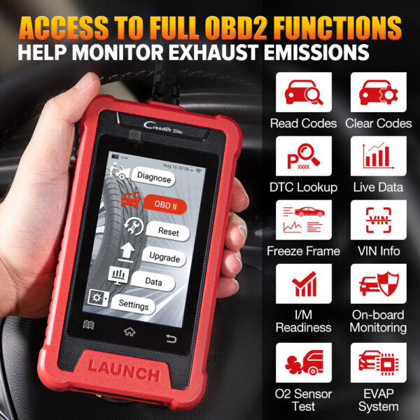 2024 LAUNCH Creader Elite 202 Car Diagnostic Scanner ABS SRS Engine Code Reader - Image 5