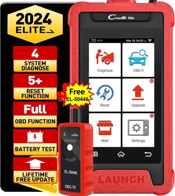 2024 LAUNCH Creader Elite 205 OBD2 Diagnostic Scanner SRS ABS Bleeding EPB DPF - Image 8