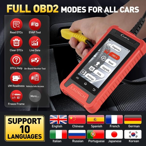 2024 LAUNCH Creader Elite 205 OBD2 Diagnostic Scanner SRS ABS Bleeding EPB DPF - Image 5