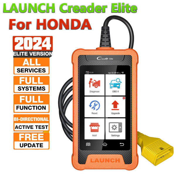 2024 LAUNCH Creader Elite for Honda Car OBD2 Diagnostic Tool Scanner Key Coding - Image 2