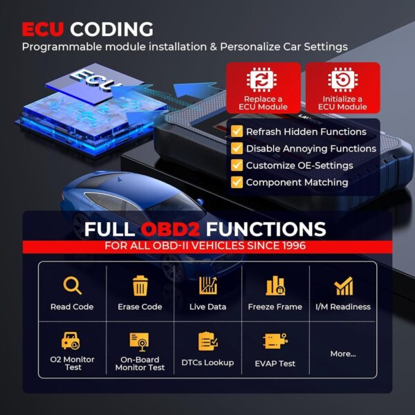 2024 LAUNCH Creader Elite2.0 for FGC Car OBD2 Diagnostic Tool Scanner Key Coding - Image 4