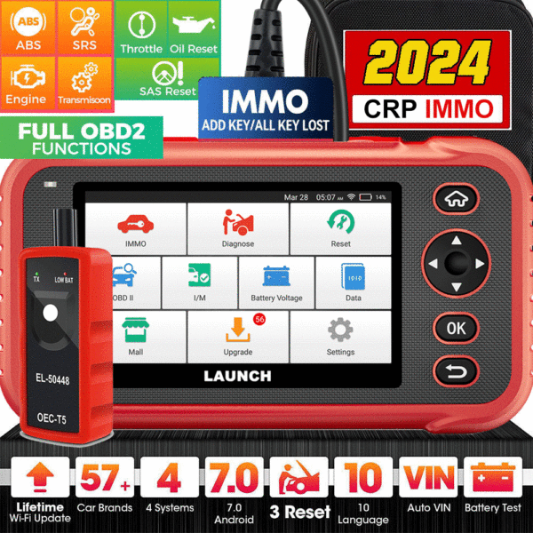 2024 LAUNCH CRP IMMO OBD2 Scanner Car Engine ABS SRS Diagnostic Tool IMMO - Image 8