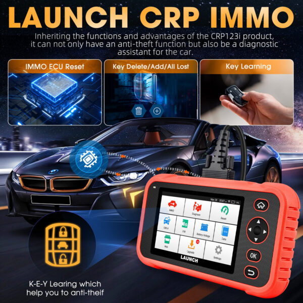 2024 LAUNCH CRP IMMO OBD2 Scanner Car Engine ABS SRS Diagnostic Tool IMMO - Image 4