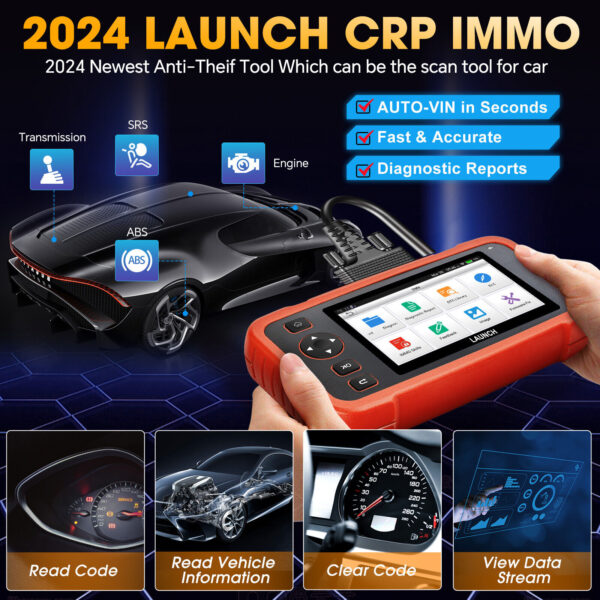 2024 LAUNCH CRP IMMO OBD2 Scanner Car Engine ABS SRS Diagnostic Tool IMMO - Image 2