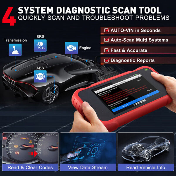 2024 LAUNCH CRP123E OBD2 Car Scanner Engine ABS SRS AT SAS EPB Diagnostic Tool - Image 3