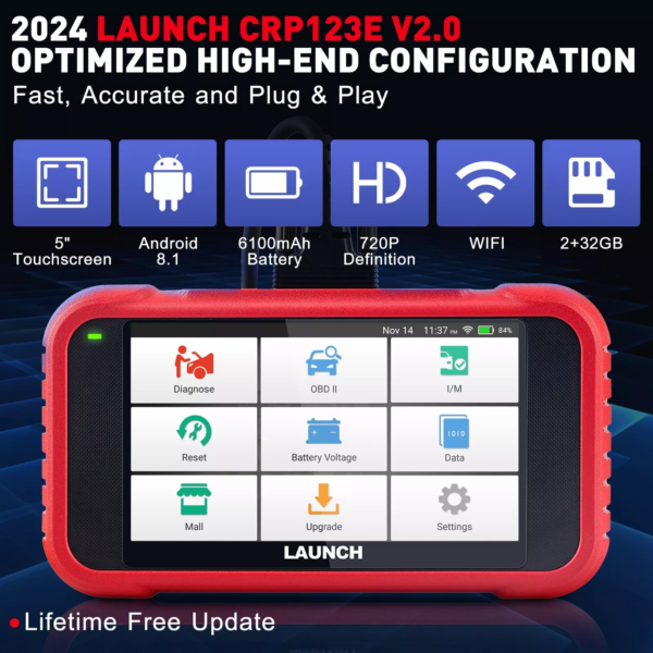 2024 LAUNCH CRP123E V2.0 PLUS Car OBD2 Scanner Diagnostic Tool DPF SAS 7 Reset - Image 6