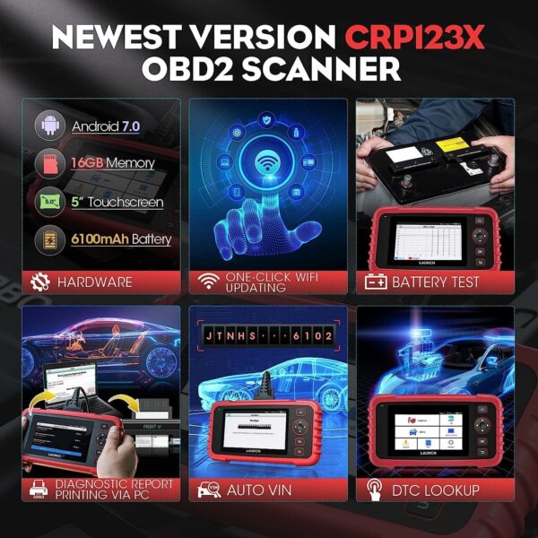 2024 LAUNCH CRP123X OBD2 Scanner Engine ABS SRS Code Reader Car Diagnostic Tool - Image 4